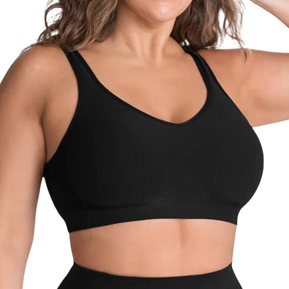 Shapermint Essentials Everyday Comfort Wireless Shaping Bra in Black, Size 2XL - Picture 1 of 1